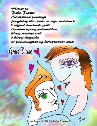 Hango sa Pablo Picasso Neoclassical paintings pangkulay libro para sa mga matatanda Original handmade guhit Gamitin upang palamutihan, bilang greeting ... ng humanitarian artist Grace Divine