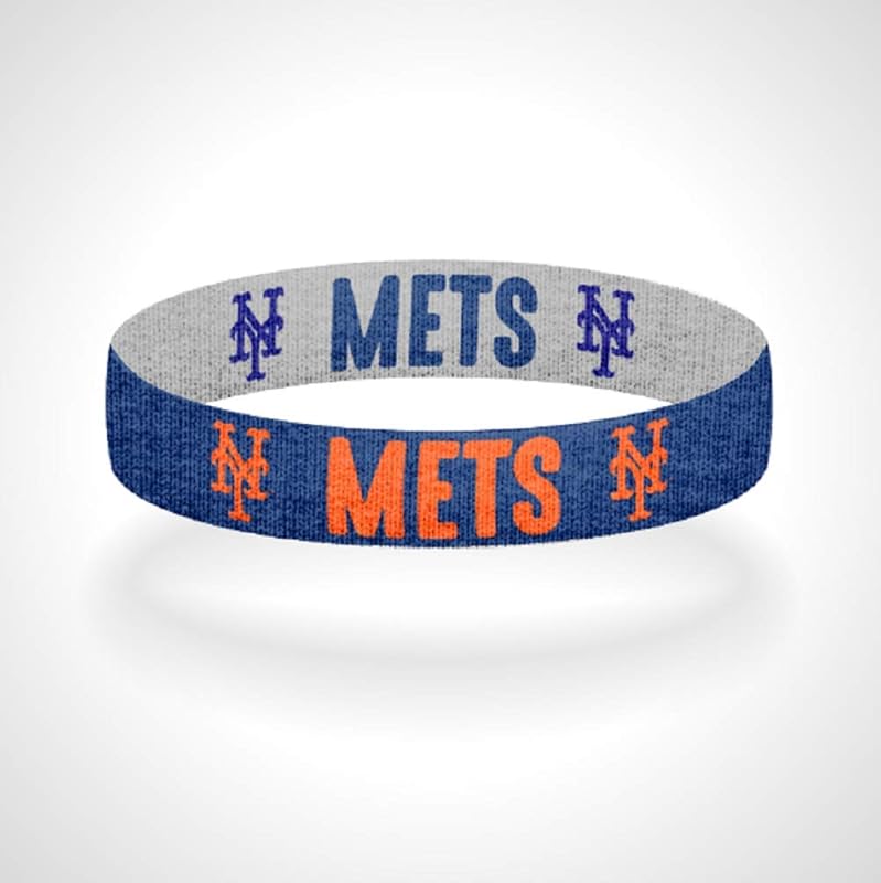 Reversible MetsBaseball Bracelet Wristband Handmade