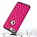 iPhone 7 Plus Case,Berry Accessory(TM) Studded Rhinestone Crystal Bling Hybrid [ Dual Layer ] Armor Case Cover for iPhone 7 Plus With Free Berry logo stand holder (Rose/Black)