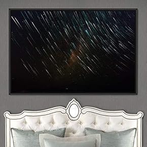 signwin Framed Canvas Wall Art Starry Sky Aerial...
