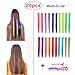 Hawkko 20PCS Straight Colored Clip in Hair Extensions Party Highlight Multiple Colors Hairpieces, With Gift Alligator Hair Clip & Steel Comb (20pcs-Monocolor Full Color Set)