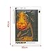 Qisuw DIY 5D Diamond Painting(Halloween Skull Fire)-Embroidery Rhinestone Painting Cross Stitch Needlework Home Wall Art Decor Stitchwork