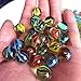OBTANIM 30 Pcs Glass Marbles Toy 1 Inch Mega Beautiful Cats Eyes Marbles Bulk for Children, Marble Games, Multicolor