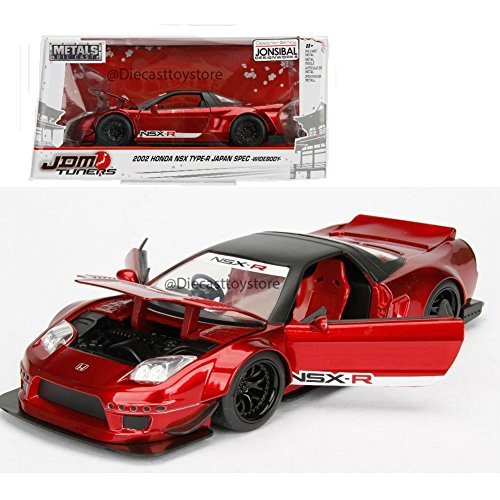 Jada 2002 honda nsx type-r diecast car, candy red