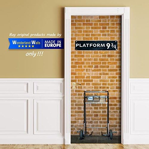 Sticker for Door / Wall / Fridge - London Station Platform. Peel & Stick Removable Mural, Decole, Skin, Wrap, Decal, Cover, Poster. ALL SIZES! (36"x80")