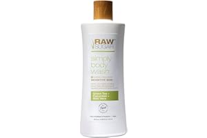 RAW SUGAR Simply Body Wash, (25 Fl Oz, Pack of 1) Bath Soap, Formulated without Sulfates & Parabens (Green Tea + Cucumber + Aloe Vera)