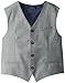 Calvin Klein Boys' Legacy Suit Vest, Light Gray Sharkskin, 14-16