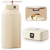 Portable Clothes Dryer - Mini Small Compact Foldable Quiet Fast-Drying Electric Machine with Adjustable Timer for Travel,RV, Home,Apartment(Beige)