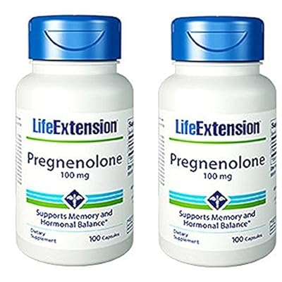 Life Extension Pregnenolone 100 Mg Capsule, 100-Count x 2