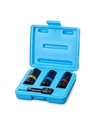 Capri Tools - Juego de llaves de vaso de impacto con tuerca, incluye tamaños métricos de 17, 19, 0.827 in y tamaños SAE 3 4, 13 16, 7 8