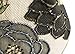 ilishop Women's Vintage Luxury Printing Beaded Women Handbag Evening Bag (Black)