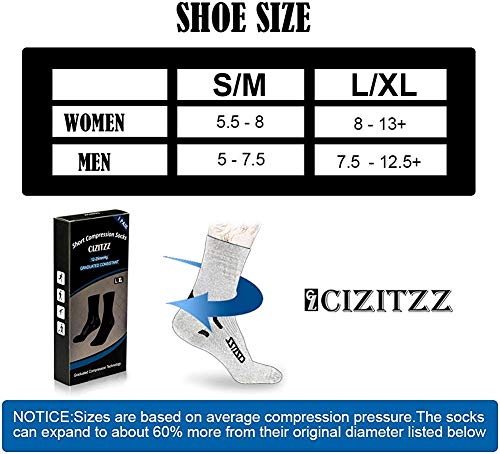 CIZITZZ Plantar Fasciitis Sock,Ankle Compression Socks with Arch Support,Athletic And Running Sports Fun,15-20 mmhg-Men & Women 1 Pair,Purple,S/M