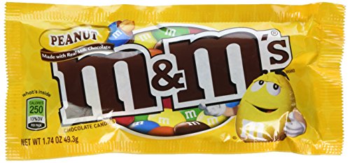 M&M's Peanut Chocolate Candies, 1.74-Ounce Packages (Pack of 48)