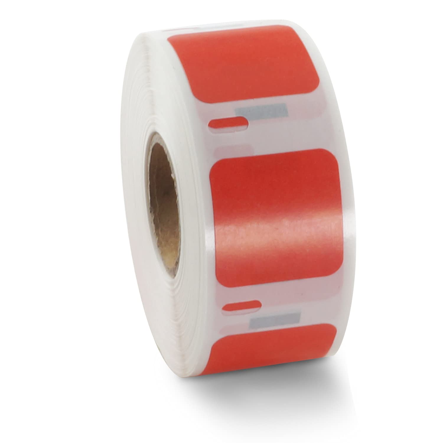 BETCKEY - 2 Rolls Red Small Multi-Purpose Labels Compatible with DYMO S0929120, 25mm x 25mm, 1500 Colored Labels Compatible with DYMO LabelWriter 450, 4XL, NOT Fit 550 or 5XL