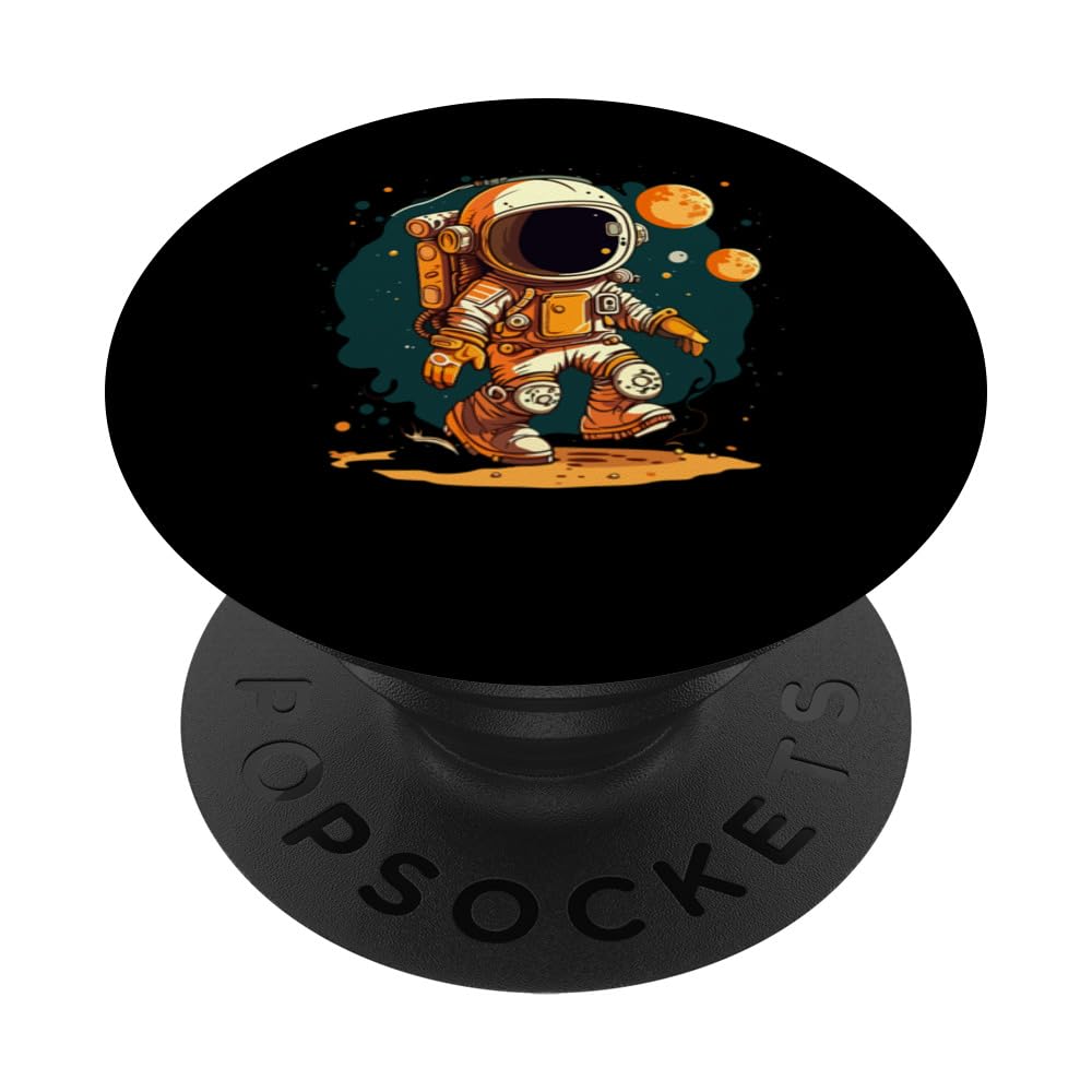 Funny Astronaut space hiking graphic - For Men and Women PopSockets Swappable PopGrip