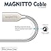 MAGNITTO Metal Braided Charging Cable - Metal Silver 3.3ft 2.4amp