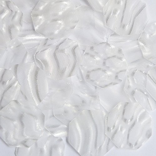 Sequin Octagon 1.5 inch Crystal Bubble Illusion. Loose Paillettes. Made in USA. Large for display, accents, applique, arts, crafts, and embellishment.