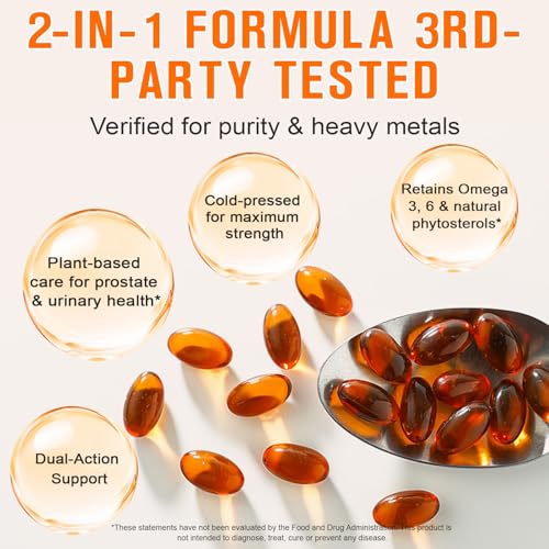300PCS Pumpkins Seed Oil Capsules,Pumpkin&Seed Oil 2 in 1 for Hair Growth, Cold Pressed, Supports Hair, Heart, Skin Supplement,Pumpkins Seed Extract Powder,PumpkinSeed Herbal Supplement
