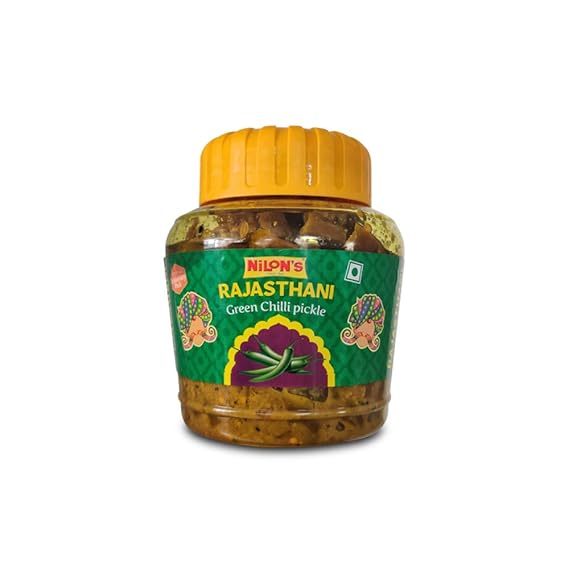 NILONS Rajasthani Green Chilli Pickle - 900 g , Traditional Achaar