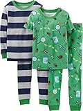 Carter's Big Boys' 4 Piece PJ Set (Toddler/Kid) - Bugs