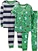 Carter's Big Boys' 4 Piece PJ Set (Toddler/Kid) - Bugs