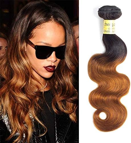 Omber Hair Brown Hair Body wave Brazilian Human Hair Extensions Virgin Hair 1B/30 100% Human Hair Bundles 8A Grade 10 inch