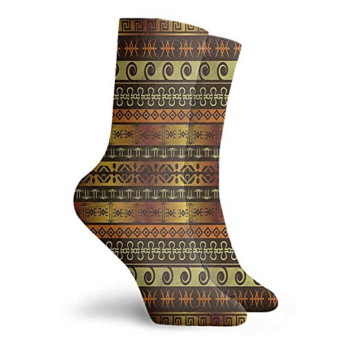 Men Novelty Zambia Traditional Ceremonial Hiking Walking Socks - Thumbnail 3