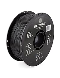 Filamento para impresora 3D HATCHBOX 3D ABS 1KG1.75 BLK, precisión dimensional +   0.05 mm, bobina de 1 kg, diámetro 1.75 mm, negro