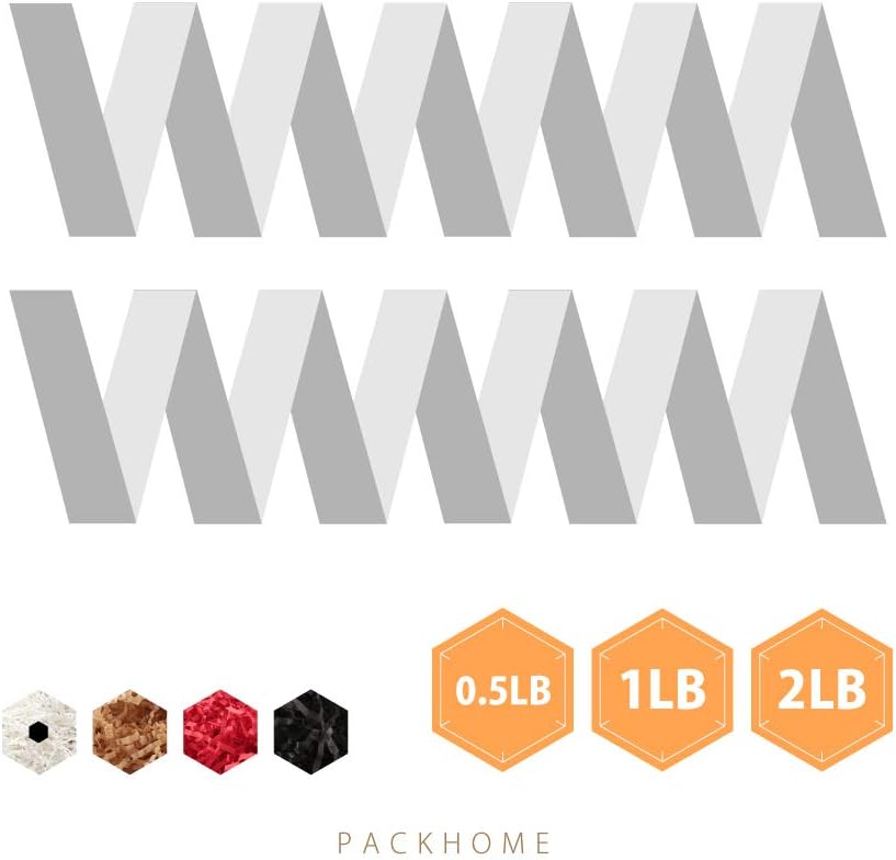 PACKHOME 1/2 LB Crinkle Cut Paper Shred Filler, White Shredded Paper for Gift Baskets, Crinkle Paper for Gift Wrapping: Arts, Crafts & Sewing