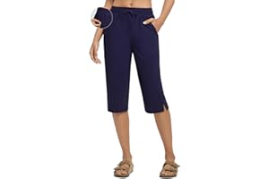 baleaf Women's Long Shorts Quick Dry 15" Swim Pants with Liner UPF50+ Swim Capris with Pockets