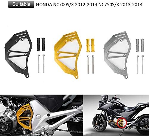 Fatexpress オートバイ Cncアルミ 前面 鎖 ガード スプロケット エンジン カバー 12 13 14 Honda Nc700s X Nc750s チタン