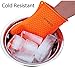 OriDecor Improved Thickened Silicone Gloves [ 1 PAIR Food Grade Heat Resistant BBQ Silicone Gloves with Non Slip Rubber for Grill Cooking Baking Barbecue Potholder, Orange Color