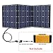 TISHI HERY 100W Portable Solar Panel Foldable with 4 Outputs Type-C/QC3.0/DC/USB Compatible with Most Portable Solar Generators Power Stations/Phones/Laptops/Tablet for Travel/Camping/RV/Hiking
