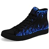 coolcustomize Skull High Tops Canvas Shoes for Men Women Classic Lace Up Gothic Fashion Sneaker Street Casual Canvas Sneakers