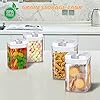 VIVILINEN-Airtight-Food-Storage-Container-Set-Stackable-Kitchen-Storage-with-Lids-Ideal-for-Cereal-Spaghetti-Pasta-Candy-Snacks-for-Keeping-Food-Dry-FreshSet-of-4-08L VIVILINEN Airtight Food Storage Container Set- Stackable Kitchen Storage with Lids Ideal for Cereal Spaghetti Pasta…