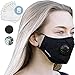Anti Pollution Mask with Exhaust Valve + 8 FILTERS - Dust Mask | Mouth Mask N99 Carbon Activated Air Smoke Germs Filter - Cotton Washable Respirator Breathing Mask with Adjustable Straps & Nose Bridge