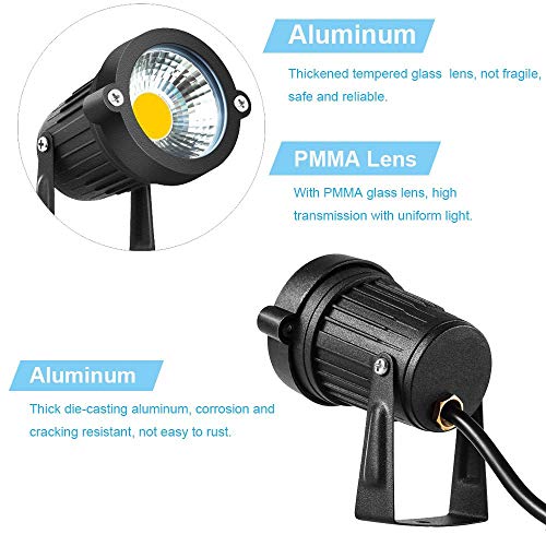   Hypergiant 12W Waterproof Plug in UV LED Spotlight ,Outdoor Black Lights,120V AC,3.3ft wire,Stake landscape Light for Outdoor Decoration Yard Lawn Patio Garden Path Tree(2-PACK) - Thumbnail 3
