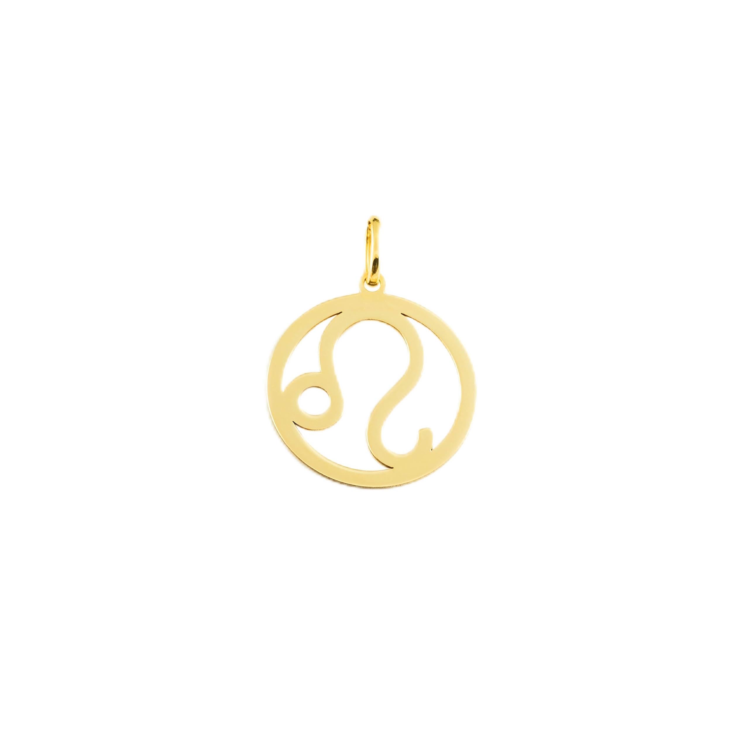 Mondepetit - 9ct Yellow Gold Leo Horoscope pendant shine
