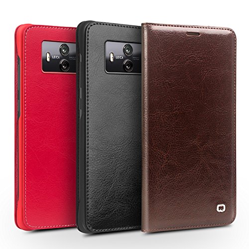 Huawei mate 10 case, qialino slim flip genuine leather cover prot…