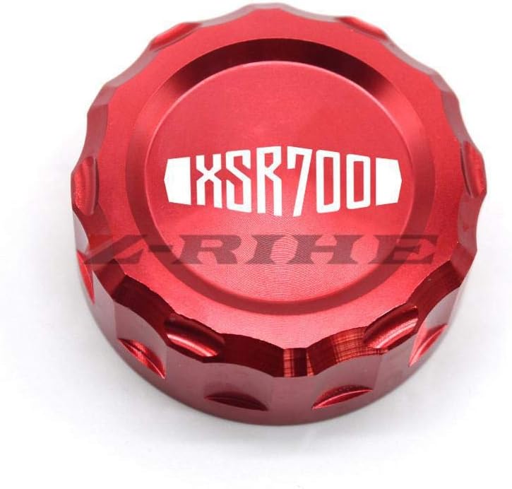 with Logo XSR700 Motorbike CNC Aluminum Accessories Rear Brake Fluid Reservoir Cover Cap for Yamaha XSR 700 MT07 MT-07 2019 2019 Red