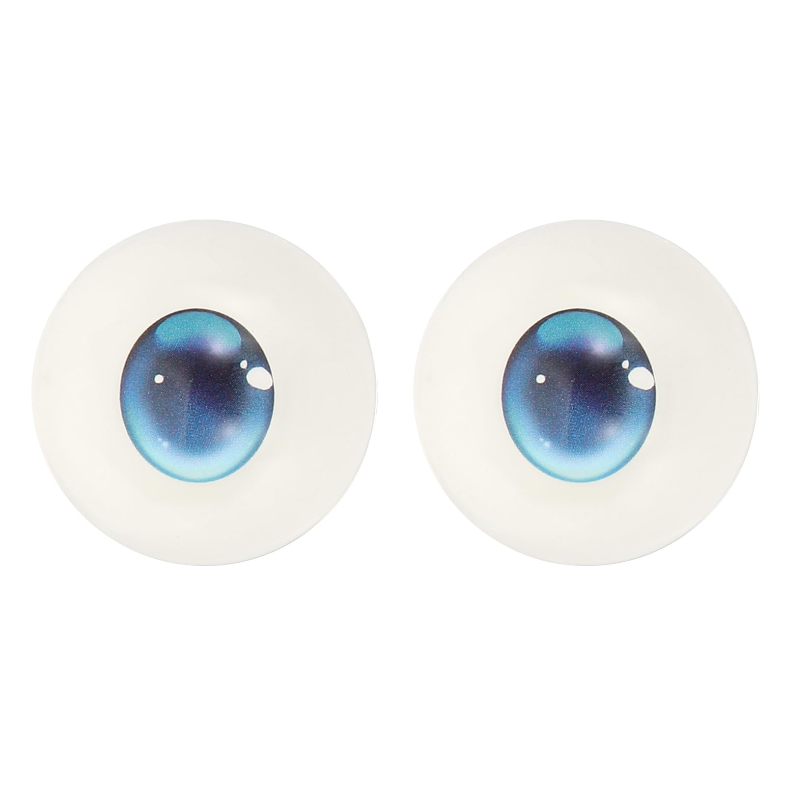 PATIKIL 32mm Safety Eyes,1 Pair Realistic Acrylic Eyes Plastic Half Eyeballs for Masks Halloween Props Art Craft, Dark Blue