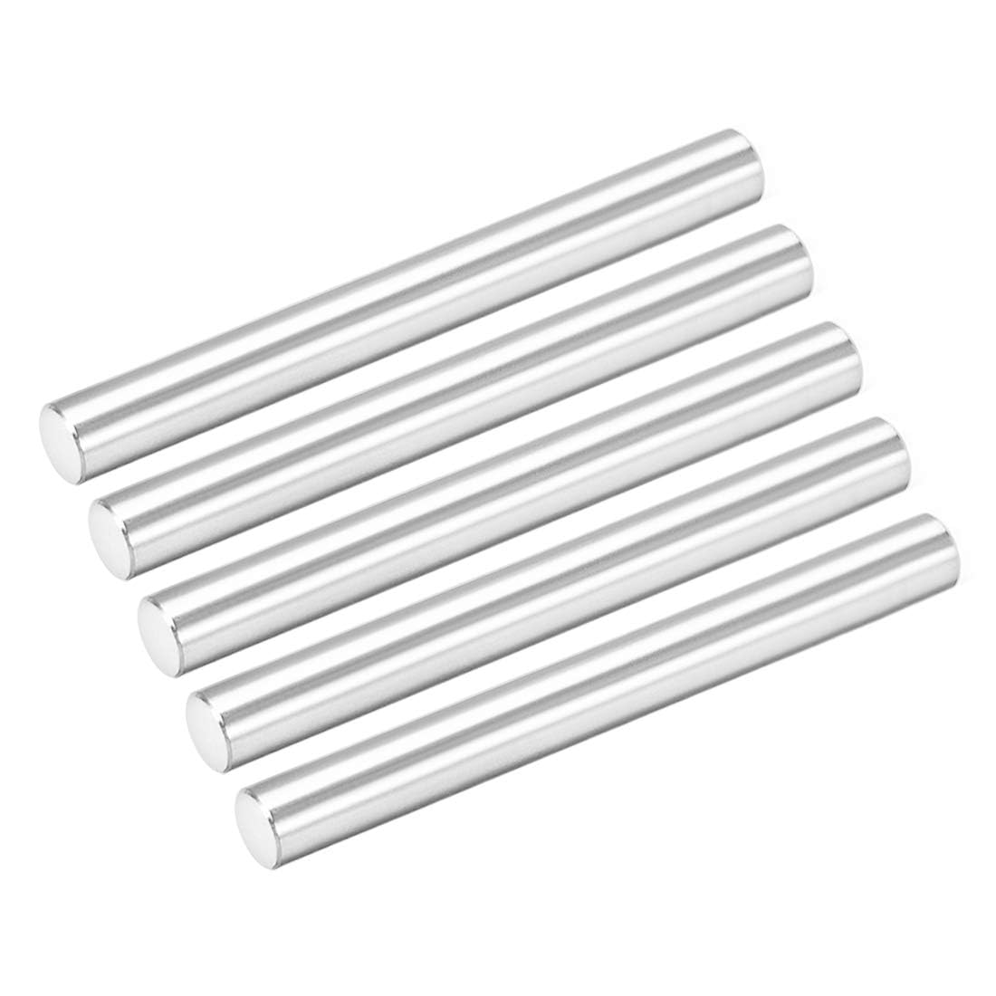 TOP-VIGOR 5Pcs 6mm x 60mm Dowel Pins Shelf Support Pegs, 304 Stainless Steel Cylindrical Shelf Support Pin Fasten Elements Silver Tone
