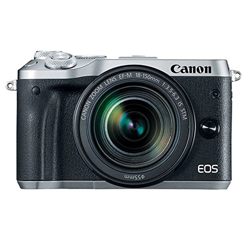Canon-EOS-M6-Mirrorless-Digital-Camera-with-18-150mm-Lens-Silver-64GB-Memory-Card-Wide-Angle-Telephoto-Lens-Medium-Gadget-Bag-Quality-Tripod-Slave-Flash-UV-Filter-Kit--Ultimate-Bundle