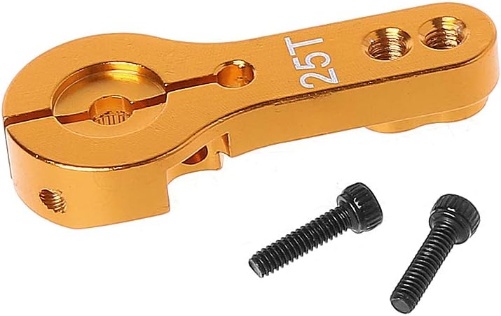 Gjyia 25T M3 Metal RC Servo Steering Arm Horn for 3-20kg RM447 Remote Control Toys Gold
