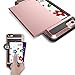 iPhone 6s Plus Case, Anuck Shockproof iPhone 6s Plus Wallet Case [Card Pocket] Anti-Scratch Protective Shell Rubber Bumper Case with Slide Card Holder Slot for Apple iPhone 6 Plus 6s Plus - Rose Gold