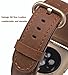 PEAK ZHANG Compatible with Apple Watch Band, 38mm 40mm Women Top Grain Leather Strap for iWatch Series 5,4,3,2,1 (Caramel+Champagne Gold Clasp, 38mm 40mm S/M)