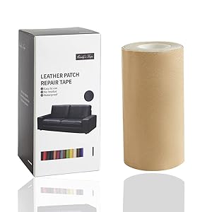 Leather Repair Tape kit Patch Heavy Duty, Retro Cream 4x60 inch Self-Adhesive for Sofas, Couches, Car Seats, Handbags, Furniture, Drivers Seat, Jackets, First Aid Vinyl Repair kit Multiple Colors