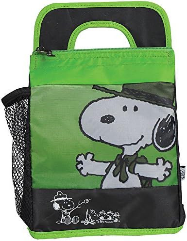 Peanuts Snoopy Hike Insulated Nylon Lunch Tote w/ Mesh Water Bottle Pouch