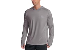 WINNERAIN Men's Sun Protection Hoodie UPF 50+ Fishing Long Sleeve Rash Guard Shirt SPF UV Protection T-Shirt Lightweight
