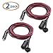 Cable Matters 2-Pack 12V Cigarette Socket Extension Cord 15 ft (12V Extension Cord) with 15A Fuse and LED Indicator Light